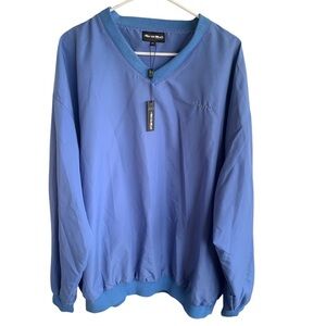 🆕 Bolle Golf Blue V-Neck Pullover Windbreaker Jacket Size XXL
